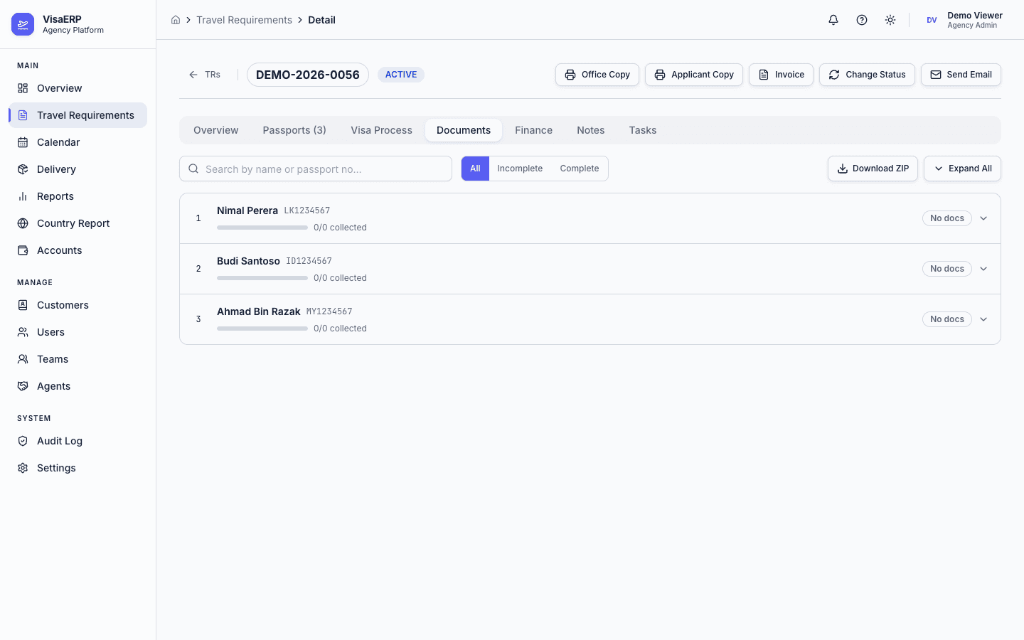Travel Requirements - Documents