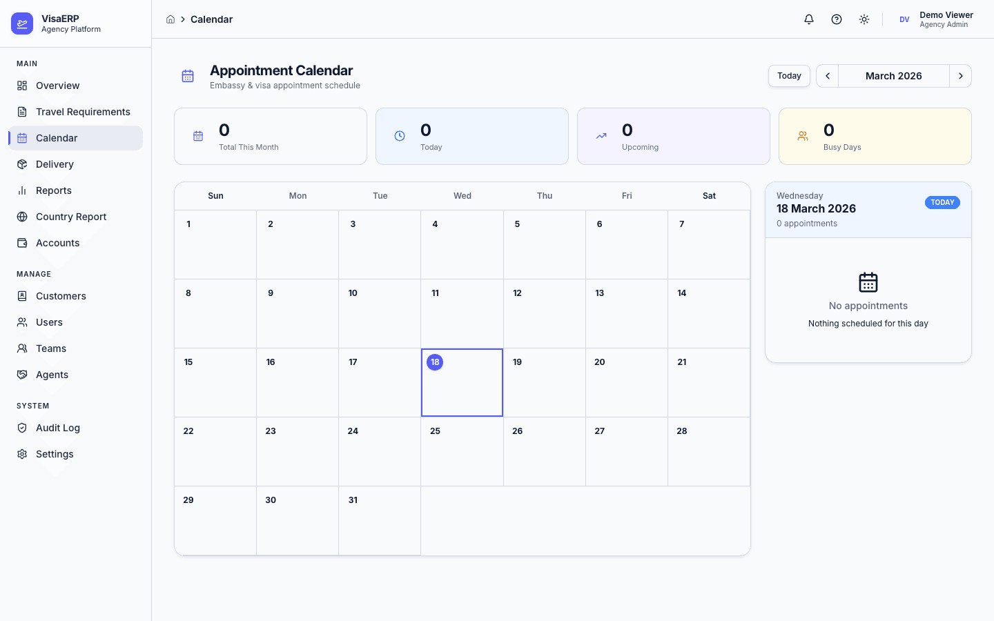 Calendar & Delivery - Calendar
